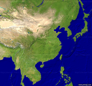 Map Asia-east Satellite 2000×1878