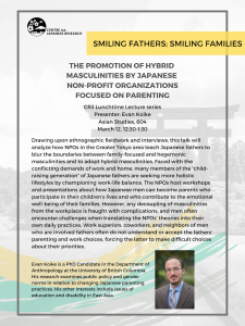 Smiling Fathers, Smiling Families: The Promotion of Hybrid Masculinities by Japanese Nonprofit Organizations Focused on Parenting