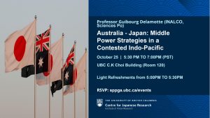 Australia – Japan: Middle Power Strategies in a Contested Indo-Pacific